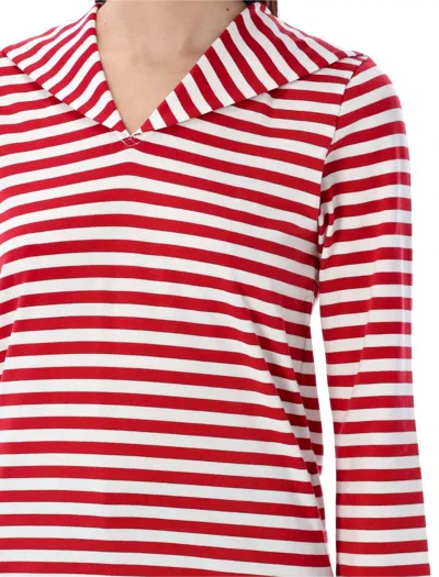 Shop Comme Des Garcons Girl Mariner Style Striped T-shirt In Red White