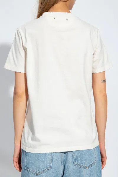 Shop Golden Goose Printed T-shirt In Heritage White