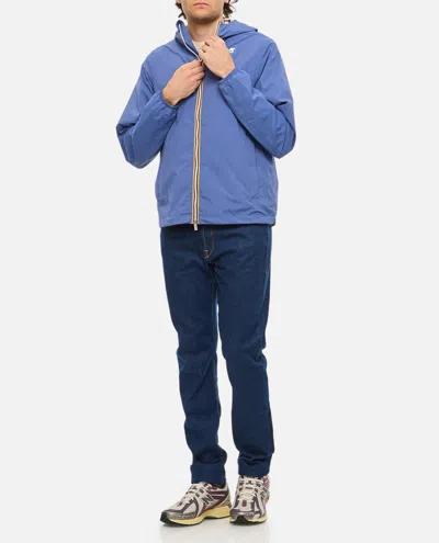 Shop K-way Jack Stretch Nylon Jersey Jacket In Clear Blue