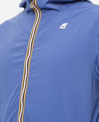 Shop K-way Jack Stretch Nylon Jersey Jacket In Clear Blue