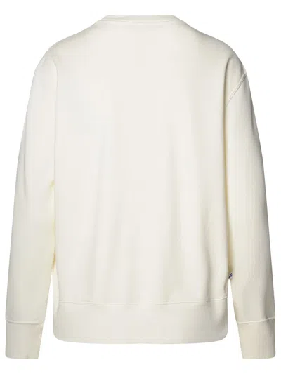 Shop Autry White Cotton Sweatshirt