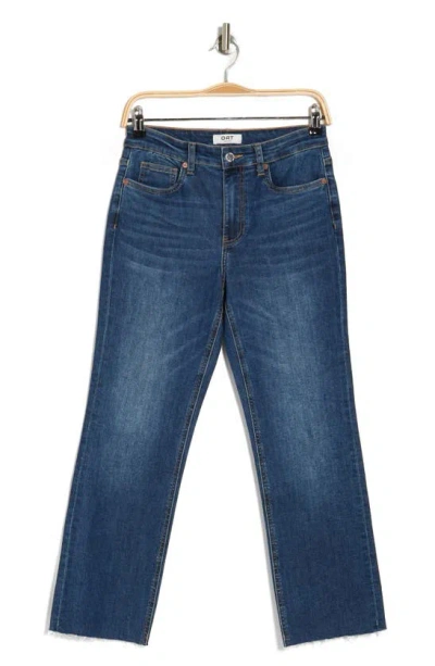 Shop Oat New York Kick Flare Mid Rise Jeans In Hollis Dark