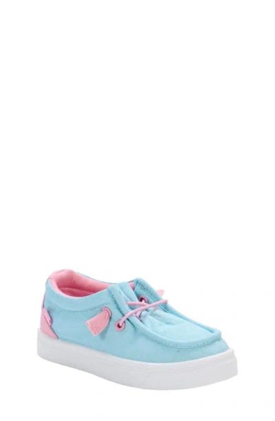 Shop Oomphies Kids' Parker Floral Print Sneaker In Light Blue