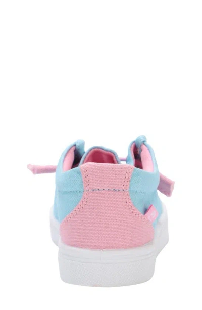 Shop Oomphies Kids' Parker Floral Print Sneaker In Light Blue