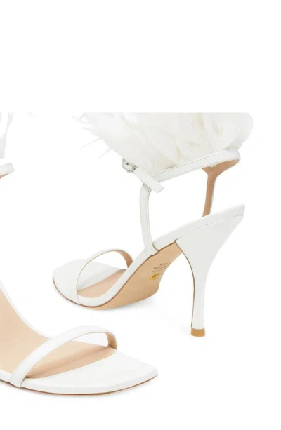 Shop Stuart Weitzman Plume Sandal In White