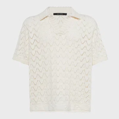 Shop Daily Paper Ivory Cotton Polo Shirt In White