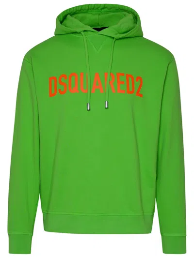 Shop Dsquared2 Green Cotton Sweatshirt