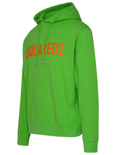 Shop Dsquared2 Green Cotton Sweatshirt