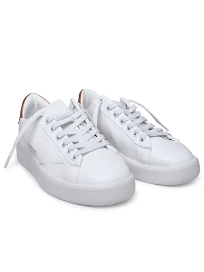 Shop Golden Goose 'purestar' White Textile Polyurethane Sneakers