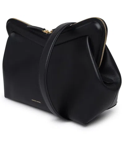 Shop Mansur Gavriel Black Leather 'frame' Bag