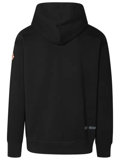 Shop Moncler Grenoble Black Cotton Sweatshirt