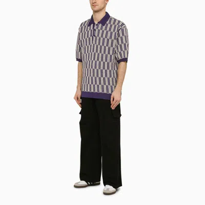 Shop Needles And Grey Short-sleeved Polo Shirt In Purple