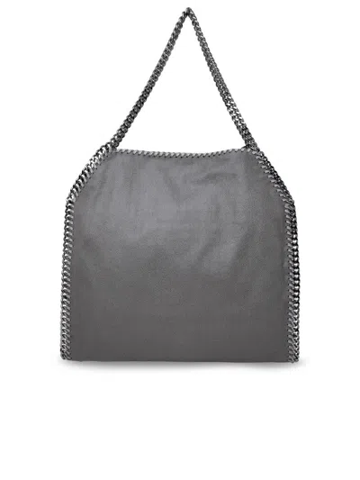 Shop Stella Mccartney Grey Polyester 2 Chain Falabella Bag