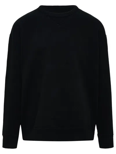 Shop Ten C Black Cotton Sweatshirt