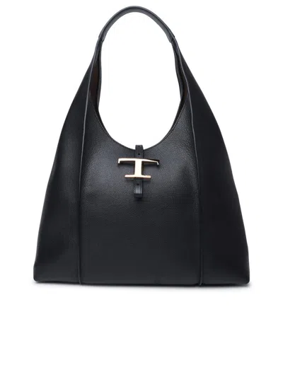Shop Tod's Brown Leather Bag In Black