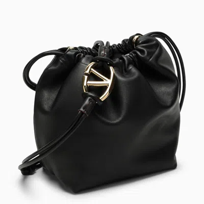 Shop Valentino Garavani Vlogo Pouf Bucket Bag In Black