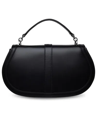 Shop Versace Greca Goddess Black Leather Crossbody Bag
