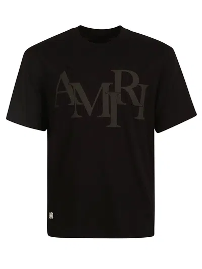 Shop Amiri Signature T-shirt In Black