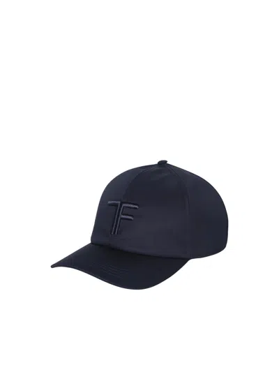 Shop Tom Ford Tf Logo Blue Hat