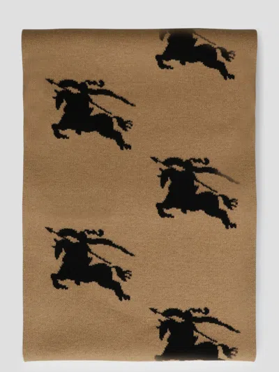 Shop Burberry All Over Ekd Cashmere Scarf In Brown