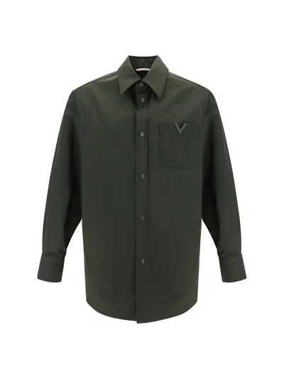 Shop Valentino Shirt In Olive