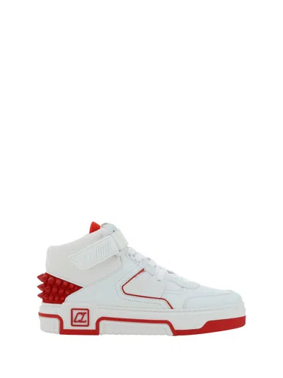 Shop Christian Louboutin Astroloubi Sneakers In White/loubi