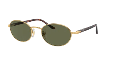 Persol Womens Gold Po1018s Ida Round-frame Metal Sunglasses In Polar Green