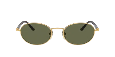 Persol Womens Gold Po1018s Ida Round-frame Metal Sunglasses In Polar Green