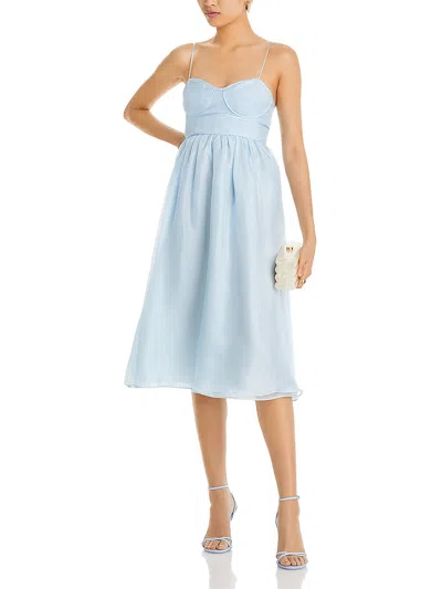 Shop Aqua Hasha Womens Bustier Sleeveless Fit & Flare Dress In Blue