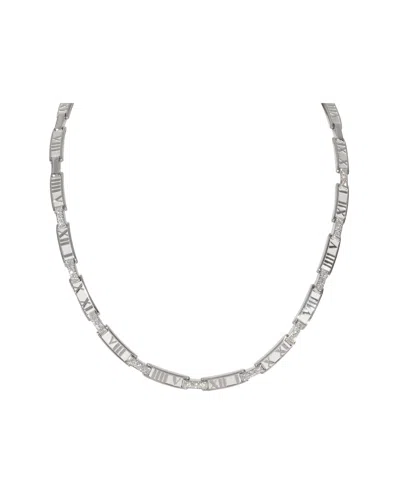 Shop Tiffany & Co Atlas Diamond Collar Necklace In 18k White Gold 1.5 Ctw In Silver