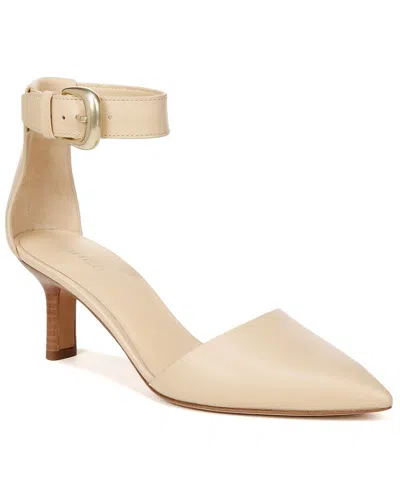 Shop Vince Perri Leather Oxford In Beige