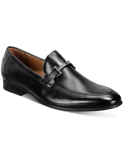 Shop Alfani Otis Mens Faux Leather Slip-on Loafers In Black