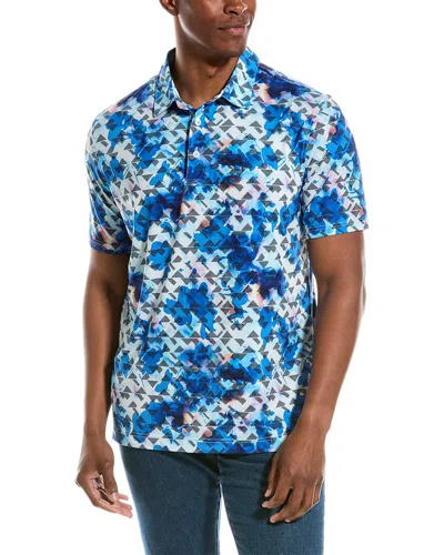 Shop Robert Graham Classic Fit Polo Shirt In Blue