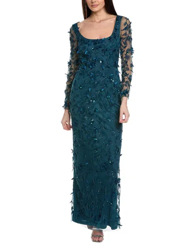 Shop Theia Hera Gown In Blue