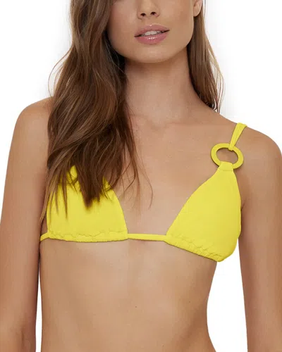 Shop Pq Swim Ring Triangle Top In Yellow
