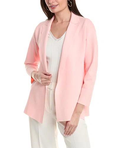 Anne Klein Montery Longline Cardigan In Pink