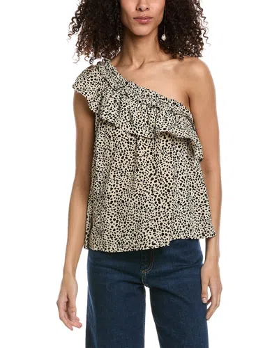 Emmie Rose One-shoulder Top In Brown