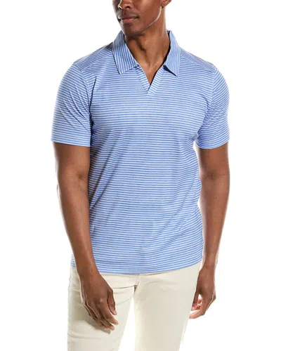 Shop Raffi Johhny Collar Polo Shirt In Blue
