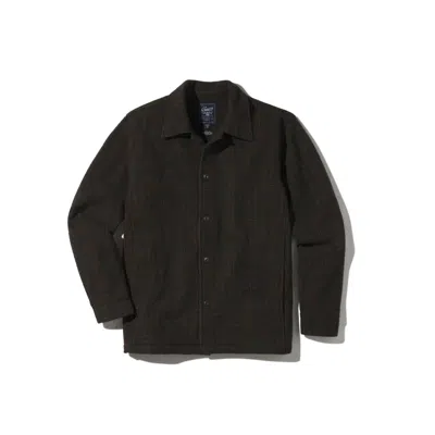 Grayers Watson Wool Car Coat In Heather Charcoal Brown Windowpane In Multi