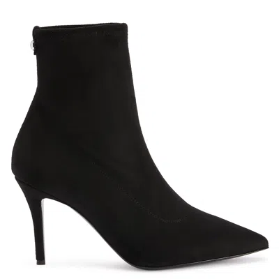 Giuseppe Zanotti Woman Ankle Boots Black Size 4 Textile Fibers In Black