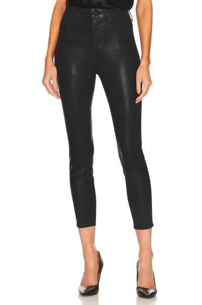 Shop L Agence Akira Ultra High Rise Skinny Jean In Noir Coated In Black