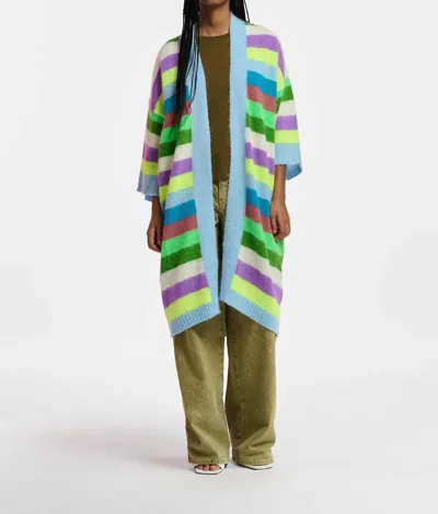 Shop Essentiel Antwerp Long Striped Cardigan In Multi