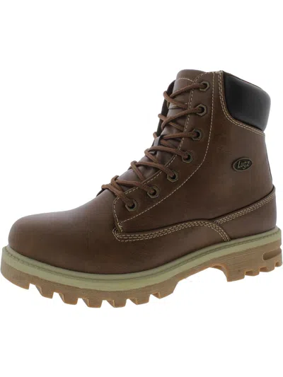 Shop Lugz Empire Mens Slip Resistant Lace-up Hiking Boots In Brown