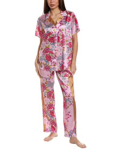 Shop Johnny Was 2pc Byni Silk-blend Lounge Set In Multi