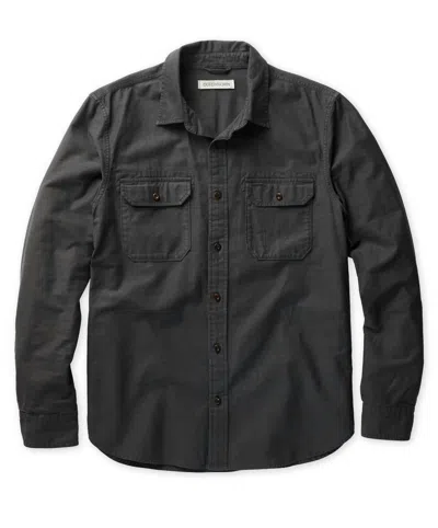 Shop Outerknown The Utilitarian Shirt For Men In Shadow In Black