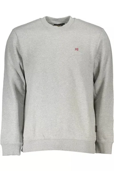 Shop Napapijri Cotton Men's Sweater In Grey