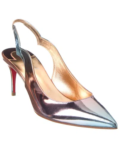 Shop Christian Louboutin Hot Chick Sling 70 Leather Slingback Pump In White