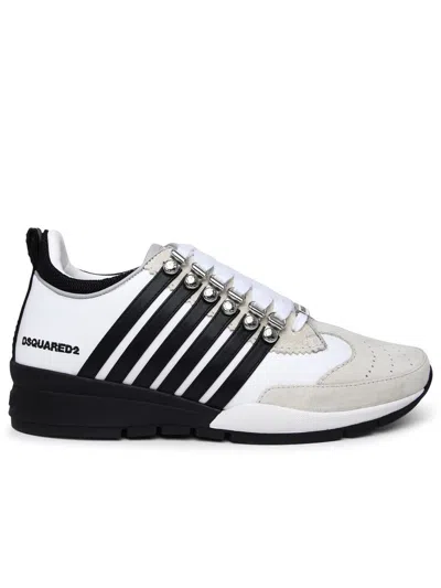 Shop Dsquared2 Legend White Leather Sneakers