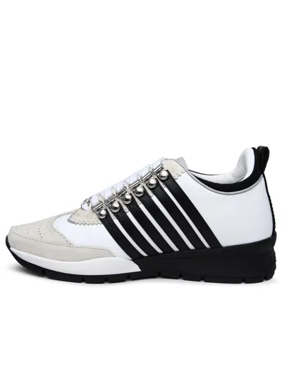 Shop Dsquared2 Legend White Leather Sneakers