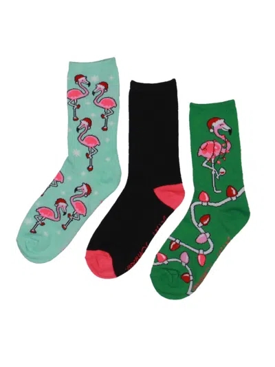 Shop Betsey Johnson Womens 3 Pack Christmas Crew Socks In Multi